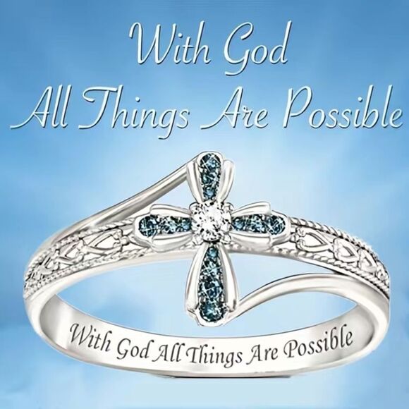 🔅With God All Things Are Possible Ring 💍 🔅✨ - Picture 3 of 5